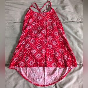 Red Bandana Print Tank Top